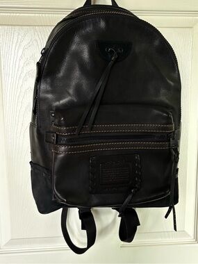 Coach Academy Backpack With Whipstitch in Black